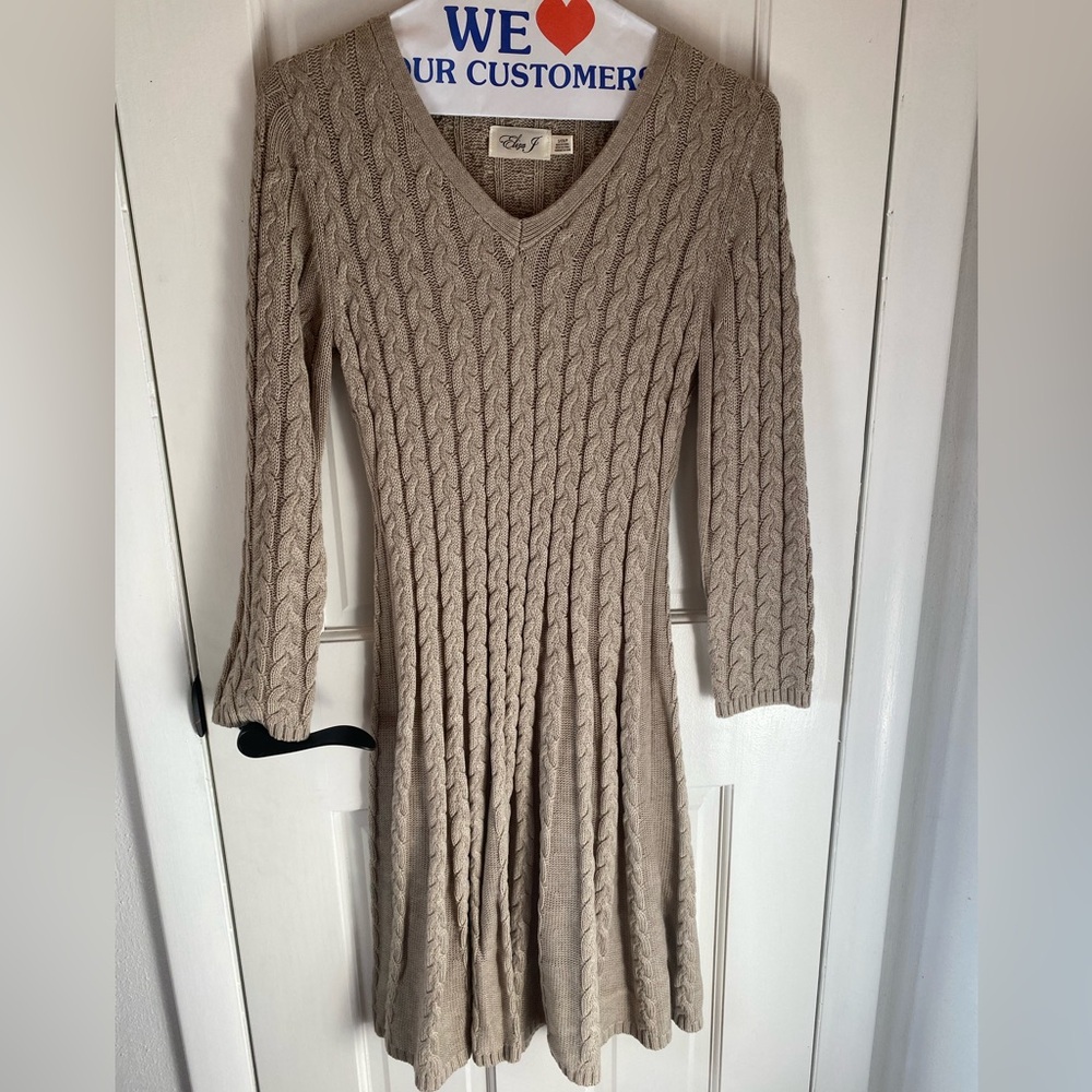 Eliza J Women's Cable Knit Sweater Dress